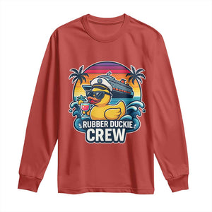 Funny Rubber Duckie Cruise Long Sleeve Shirt TS14 Red Print Your Wear