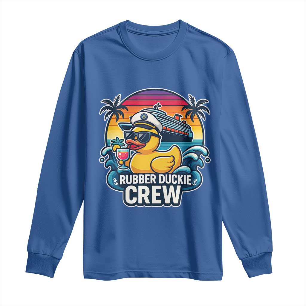 Funny Rubber Duckie Cruise Long Sleeve Shirt TS14 Royal Blue Print Your Wear