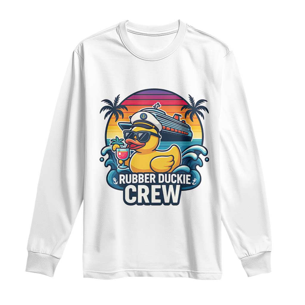 Funny Rubber Duckie Cruise Long Sleeve Shirt TS14 White Print Your Wear