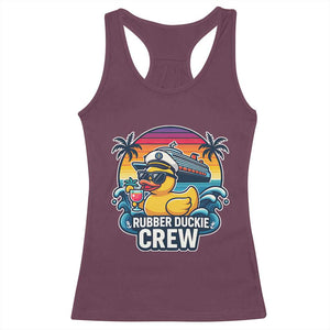 Funny Rubber Duckie Cruise Racerback Tank Top TS14 Maroon Print Your Wear