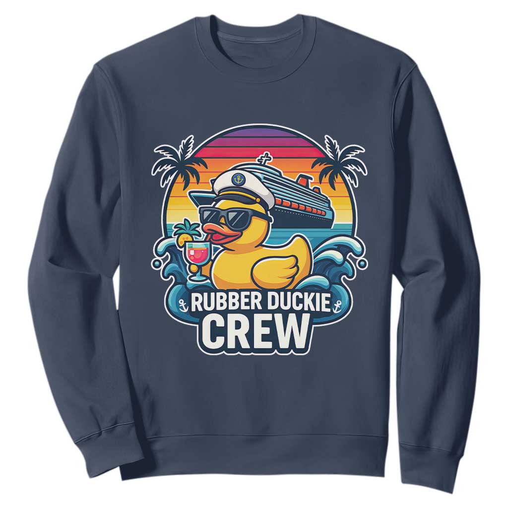 Funny Rubber Duckie Cruise Sweatshirt TS14 Navy Print Your Wear