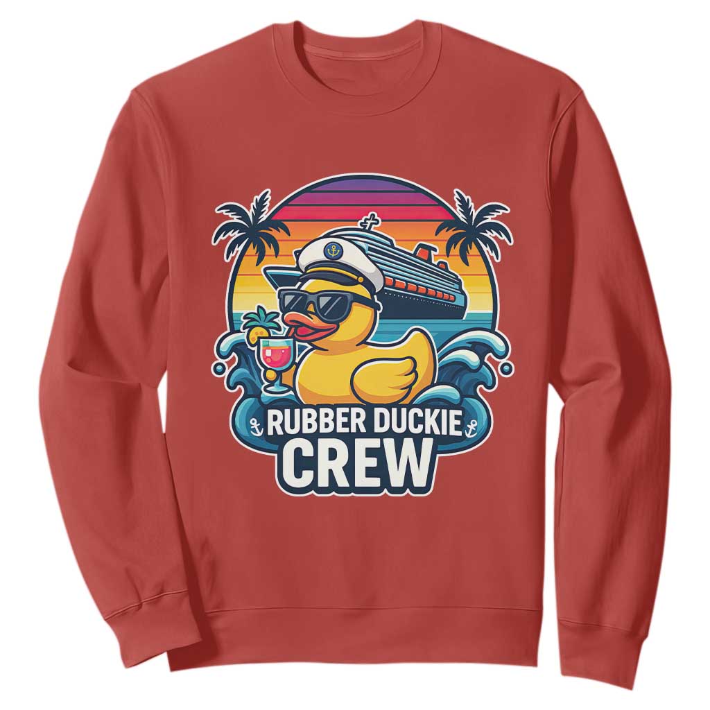 Funny Rubber Duckie Cruise Sweatshirt TS14 Red Print Your Wear