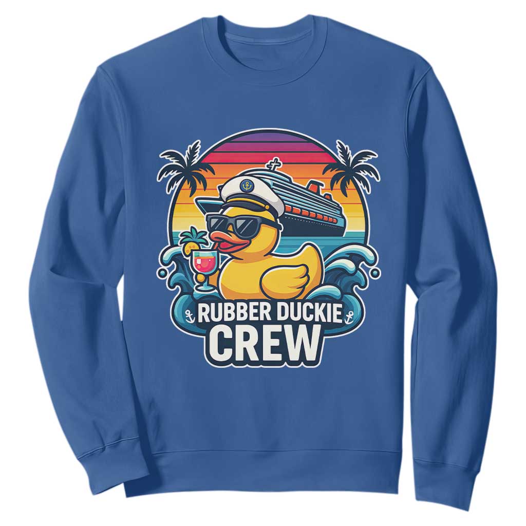 Funny Rubber Duckie Cruise Sweatshirt TS14 Royal Blue Print Your Wear