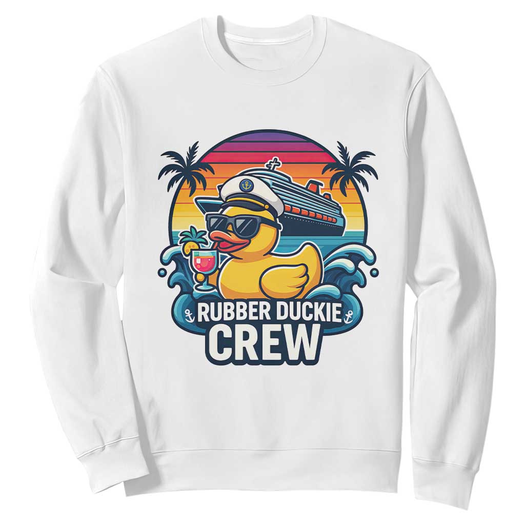 Funny Rubber Duckie Cruise Sweatshirt TS14 White Print Your Wear