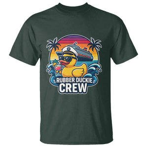 Funny Rubber Duckie Cruise T Shirt TS14 Dark Forest Green Print Your Wear