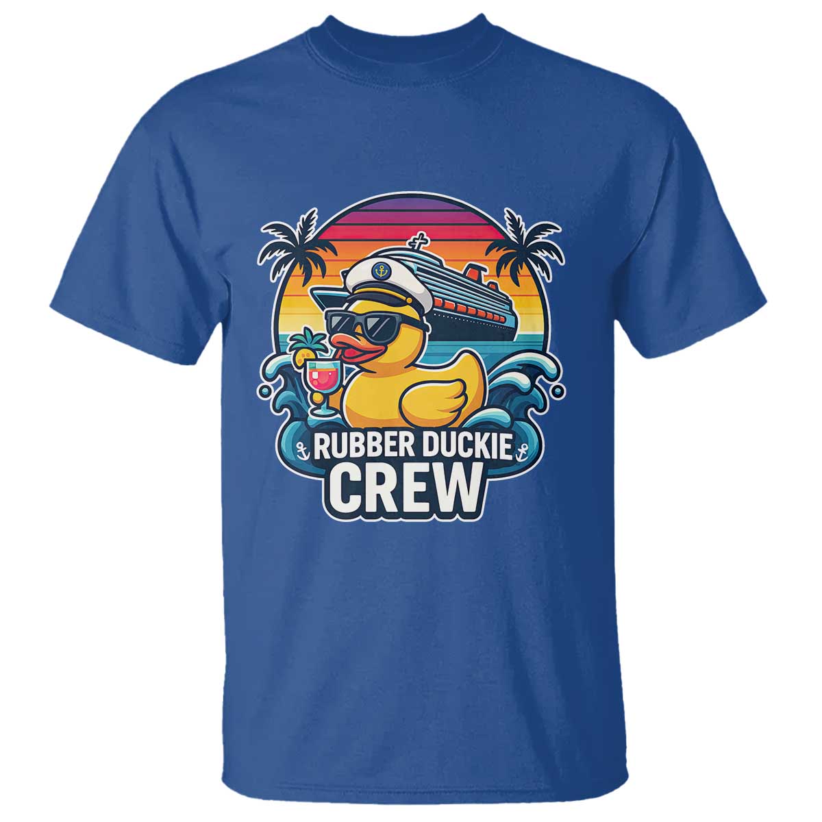 Funny Rubber Duckie Cruise T Shirt TS14 Royal Blue Print Your Wear