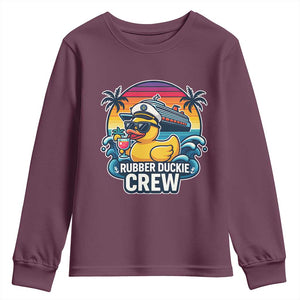Funny Rubber Duckie Cruise Youth Sweatshirt TS14 Maroon Print Your Wear