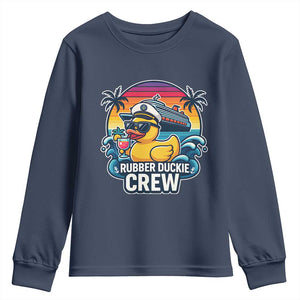 Funny Rubber Duckie Cruise Youth Sweatshirt TS14 Navy Print Your Wear