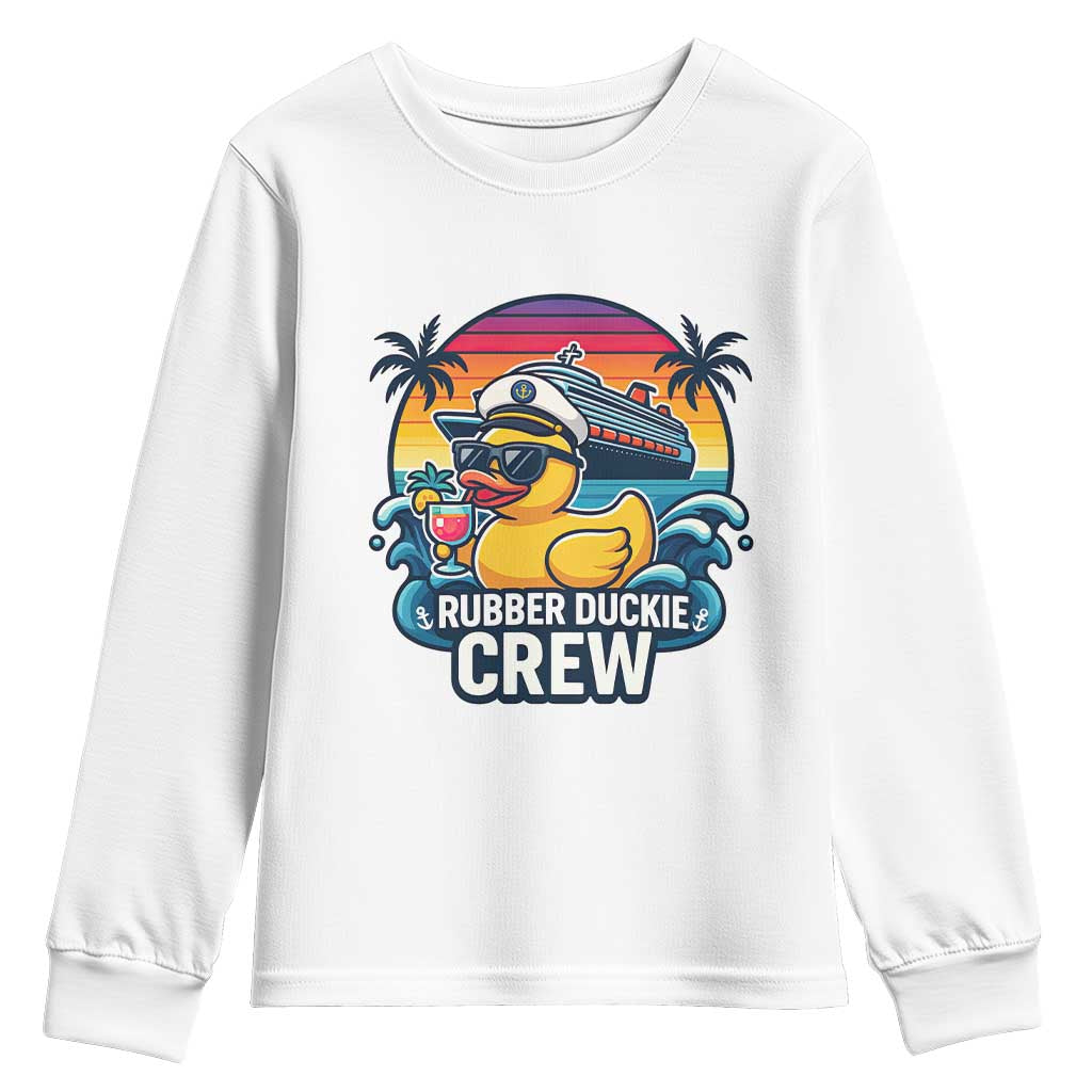 Funny Rubber Duckie Cruise Youth Sweatshirt TS14 White Print Your Wear