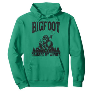 Bigfoot Grabbed My Wiener Hoodie Funny Sasquatch Camping TS14 Irish Green Print Your Wear