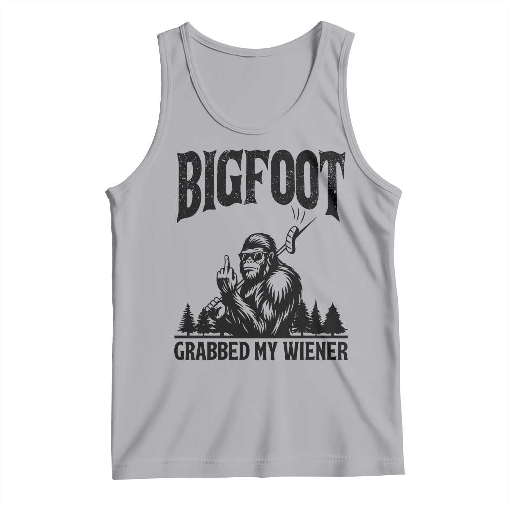 Bigfoot Grabbed My Wiener Tank Top Funny Sasquatch Camping TS14 Athletic Heather Print Your Wear