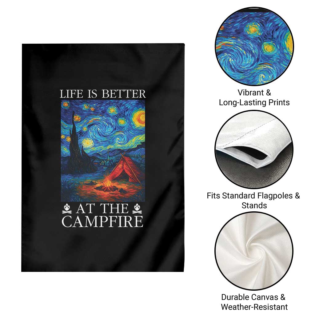 Funny Camping Garden Flag Life Is Better At The Campfire TS14 Print Your Wear