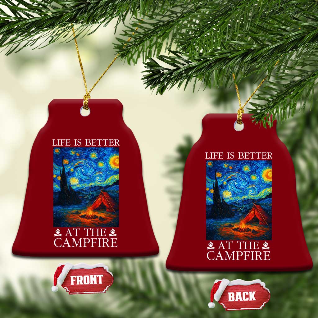 Funny Camping Ceramic Ornament Life Is Better At The Campfire TS14 Print Your Wear