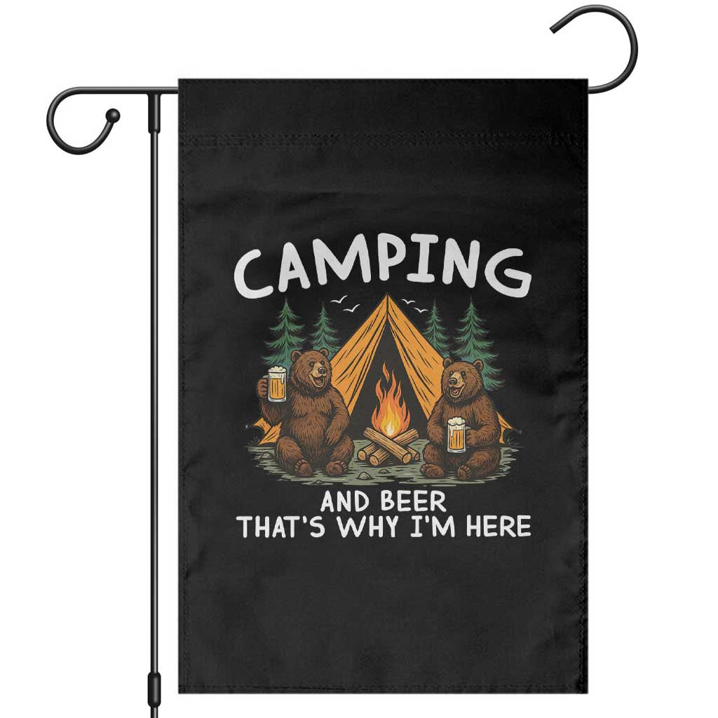Funny Camping Beer Garden Flag Bear Drinking Lover Gift TS14 Black Print Your Wear