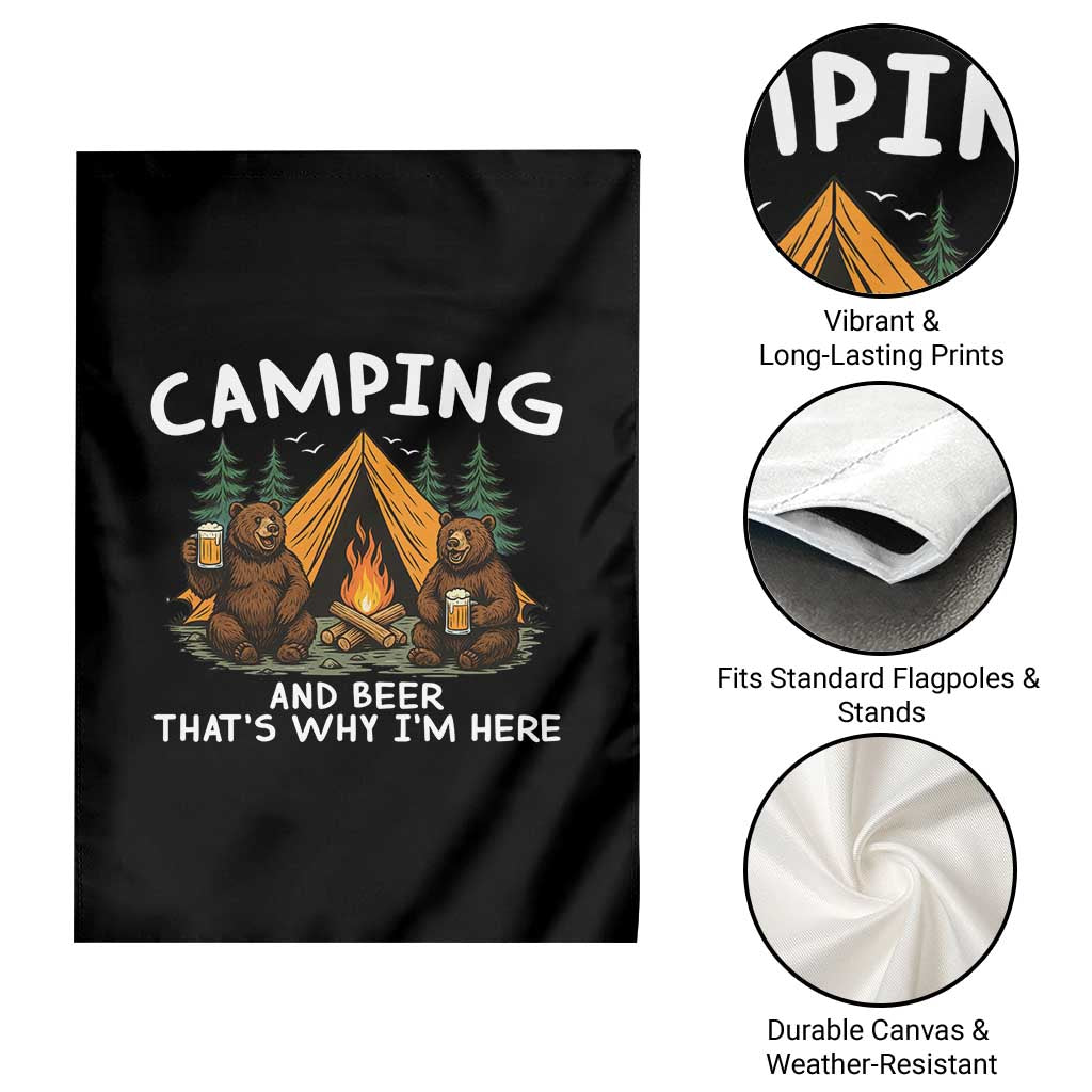 Funny Camping Beer Garden Flag Bear Drinking Lover Gift TS14 Print Your Wear