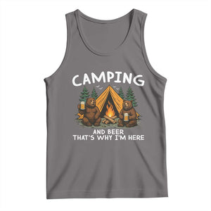 Funny Camping Beer Tank Top Bear Drinking Lover Gift TS14 Deep Heather Print Your Wear