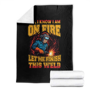 Funny Welding Bigfoot Throw Blanket Cryptid Welder Sasquatch TS14 Black Print Your Wear