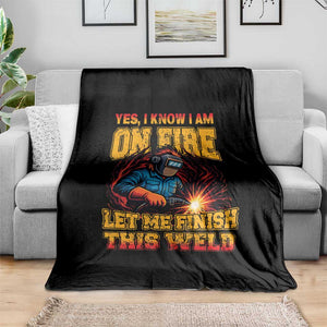 Funny Welding Bigfoot Throw Blanket Cryptid Welder Sasquatch TS14 Print Your Wear