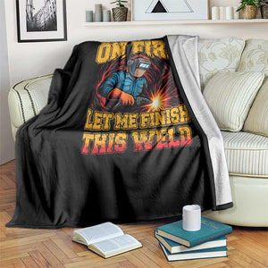 Funny Welding Bigfoot Throw Blanket Cryptid Welder Sasquatch TS14 Print Your Wear