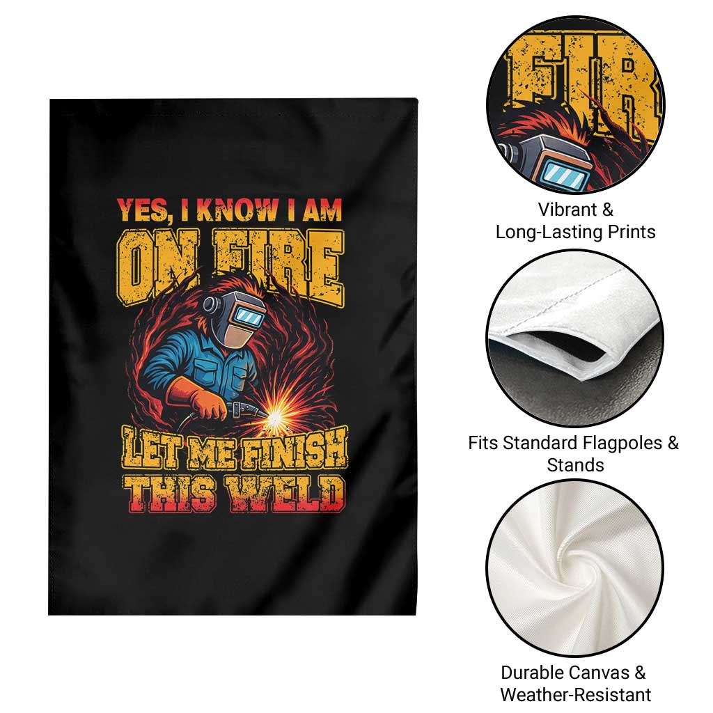 Funny Welding Bigfoot Garden Flag Cryptid Welder Sasquatch TS14 Print Your Wear