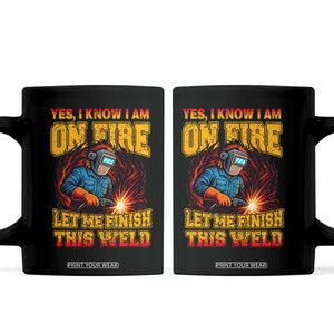 Funny Welding Bigfoot Coffee Mug Cryptid Welder Sasquatch TS14 Black Print Your Wear
