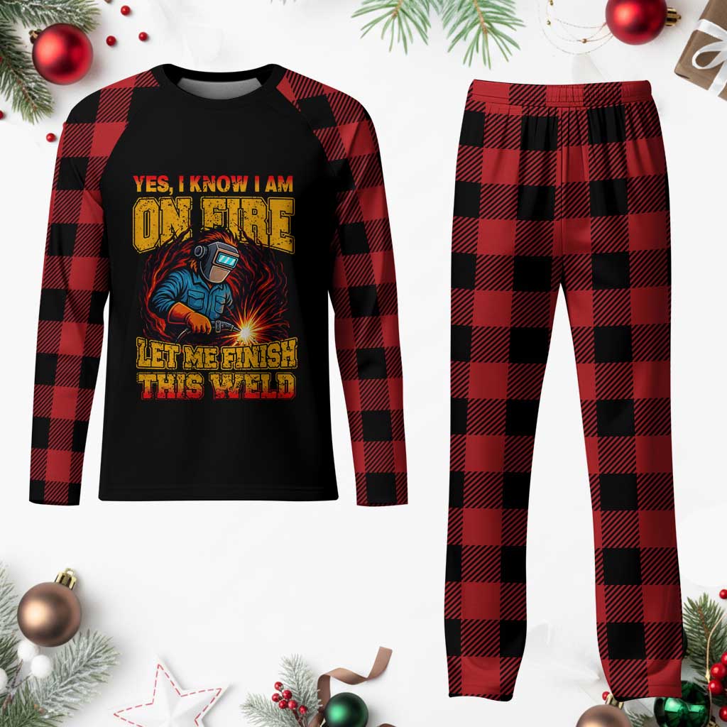 Funny Welding Bigfoot Plaid Pajama Set Cryptid Welder Sasquatch TS14 Buffalo Plaid Print Your Wear