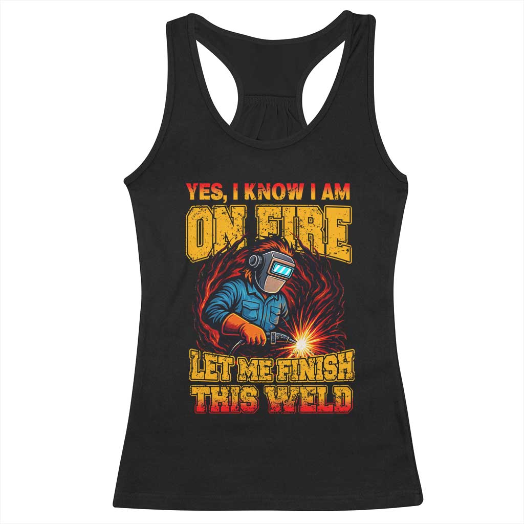 Funny Welding Bigfoot Racerback Tank Top Cryptid Welder Sasquatch TS14 Black Print Your Wear