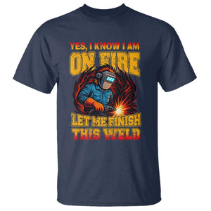 Funny Welding Bigfoot T Shirt Cryptid Welder Sasquatch TS14 Navy Print Your Wear