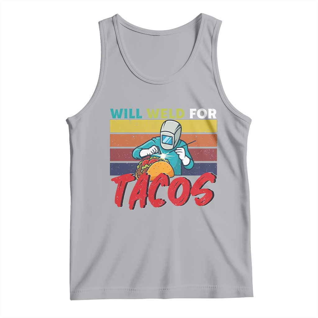 Funny Welding Tank Top Will Weld For Tacos TS14 Athletic Heather Print Your Wear