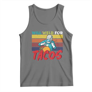 Funny Welding Tank Top Will Weld For Tacos TS14 Black Heather Print Your Wear