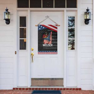 Welder Patriotic American Flag Garden Flag TS14 Print Your Wear