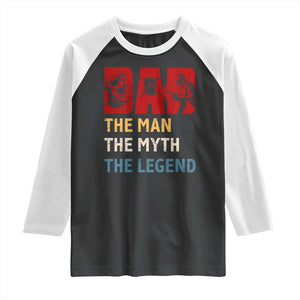 Dad The Man The Myth The Legend Raglan Shirt Funny Welder Welding TS14 Black White Print Your Wear