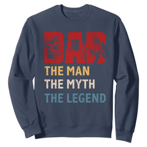 Dad The Man The Myth The Legend Sweatshirt Funny Welder Welding TS14 Navy Print Your Wear