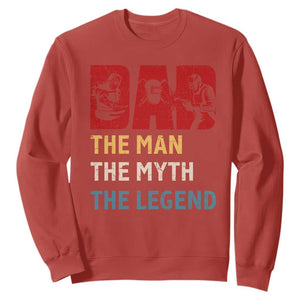 Dad The Man The Myth The Legend Sweatshirt Funny Welder Welding TS14 Red Print Your Wear