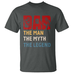 Dad The Man The Myth The Legend T Shirt Funny Welder Welding TS14 Dark Heather Print Your Wear