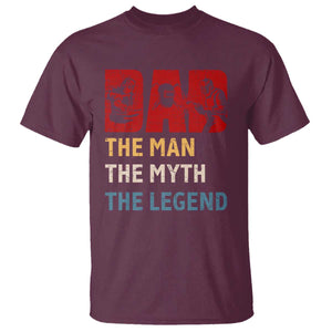 Dad The Man The Myth The Legend T Shirt Funny Welder Welding TS14 Maroon Print Your Wear