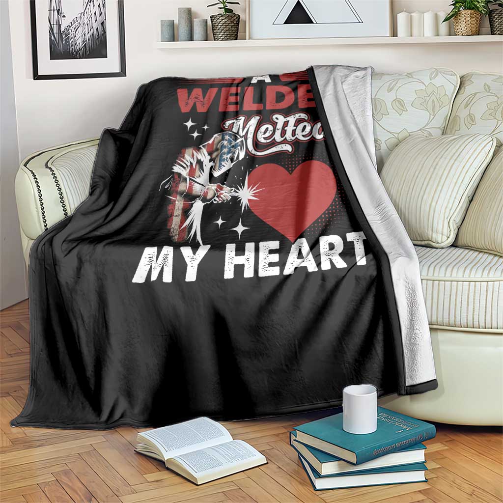 Funny Welding Welder Wife Girlfriend Throw Blanket TS14 Print Your Wear