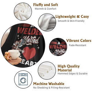 Funny Welding Welder Wife Girlfriend Throw Blanket TS14 Print Your Wear