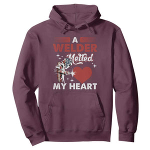 Funny Welding Welder Wife Girlfriend Hoodie TS14 Maroon Print Your Wear