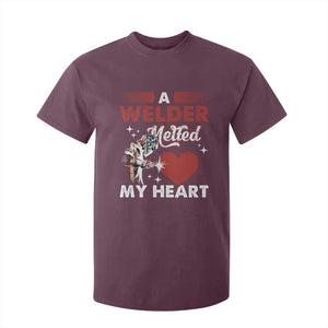 Funny Welding Welder Wife Girlfriend T Shirt For Kid TS14 Maroon Print Your Wear