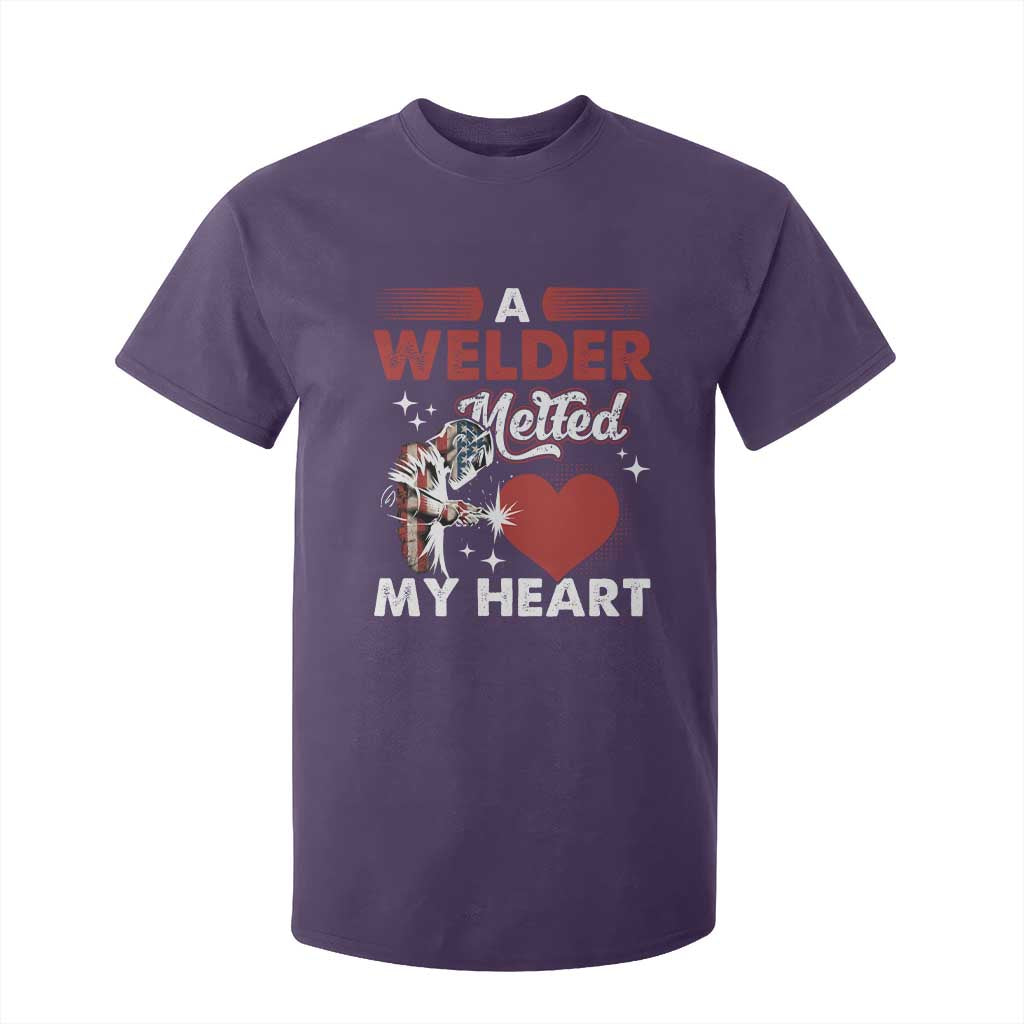 Funny Welding Welder Wife Girlfriend T Shirt For Kid TS14 Purple Print Your Wear