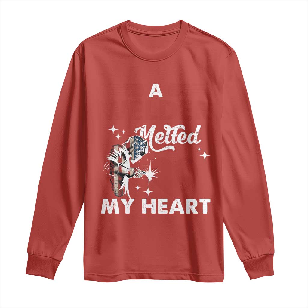 Funny Welding Welder Wife Girlfriend Long Sleeve Shirt TS14 Red Print Your Wear