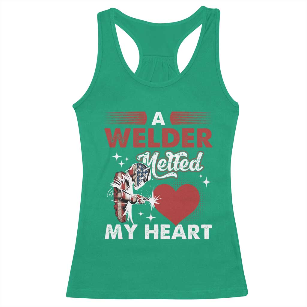 Funny Welding Welder Wife Girlfriend Racerback Tank Top TS14 Irish Green Print Your Wear