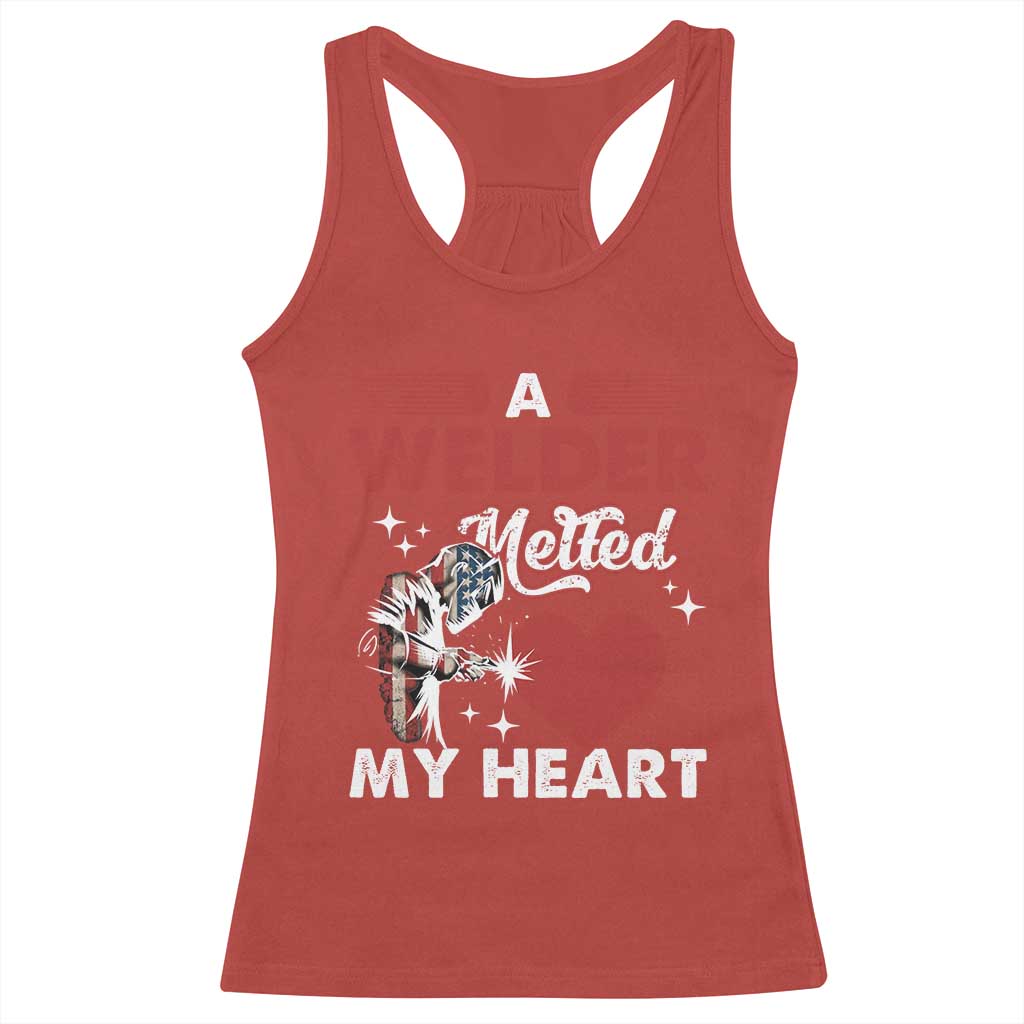 Funny Welding Welder Wife Girlfriend Racerback Tank Top TS14 Red Print Your Wear