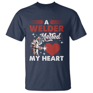 Funny Welding Welder Wife Girlfriend T Shirt TS14 Navy Print Your Wear