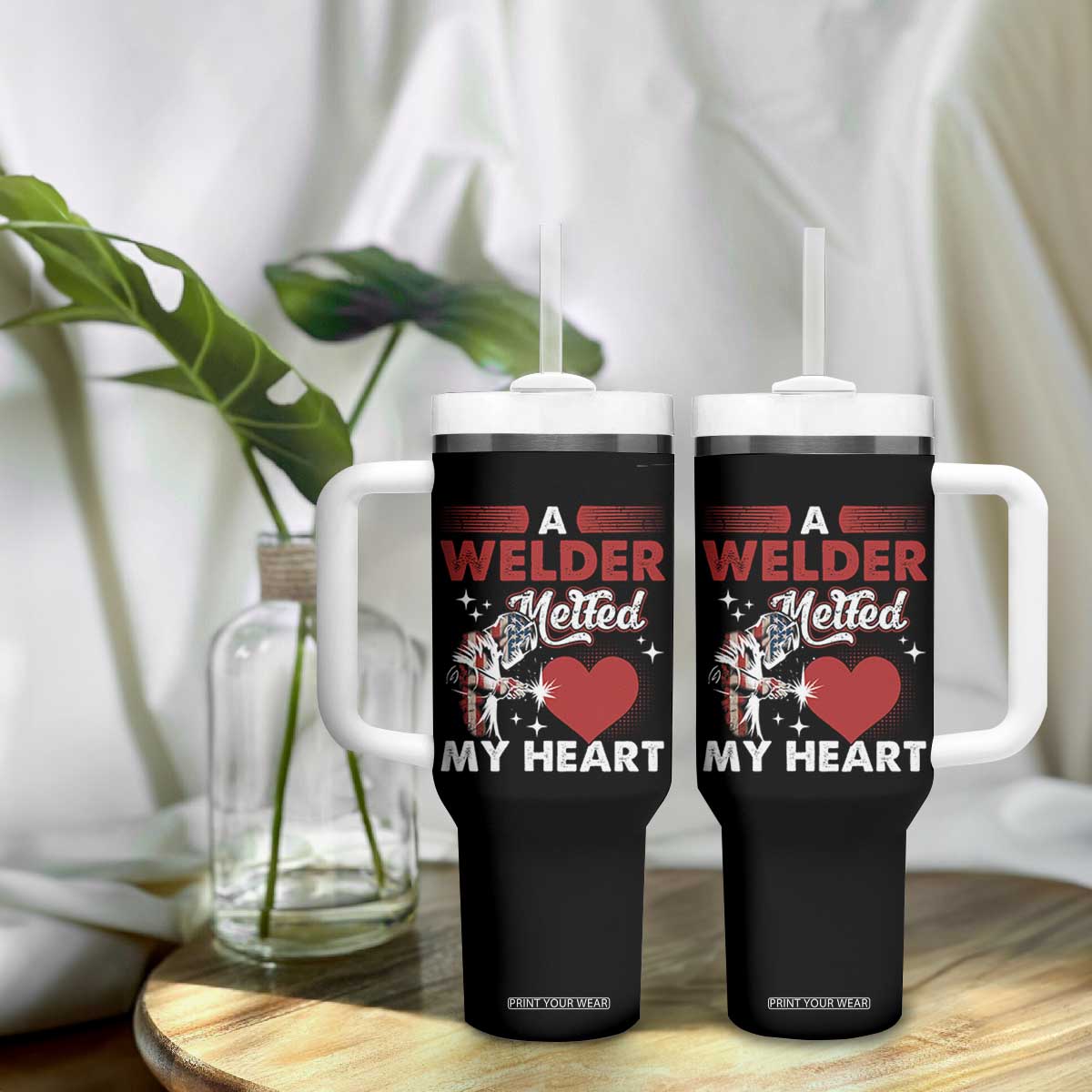 Funny Welding Welder Wife Girlfriend Tumbler With Handle TS14 Print Your Wear