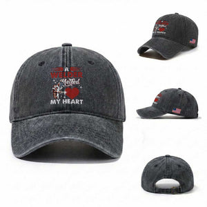Funny Welding Welder Wife Girlfriend Washed Cotton Baseball Cap TS14 Washed Cap Universal Fit Dark Gray Print Your Wear