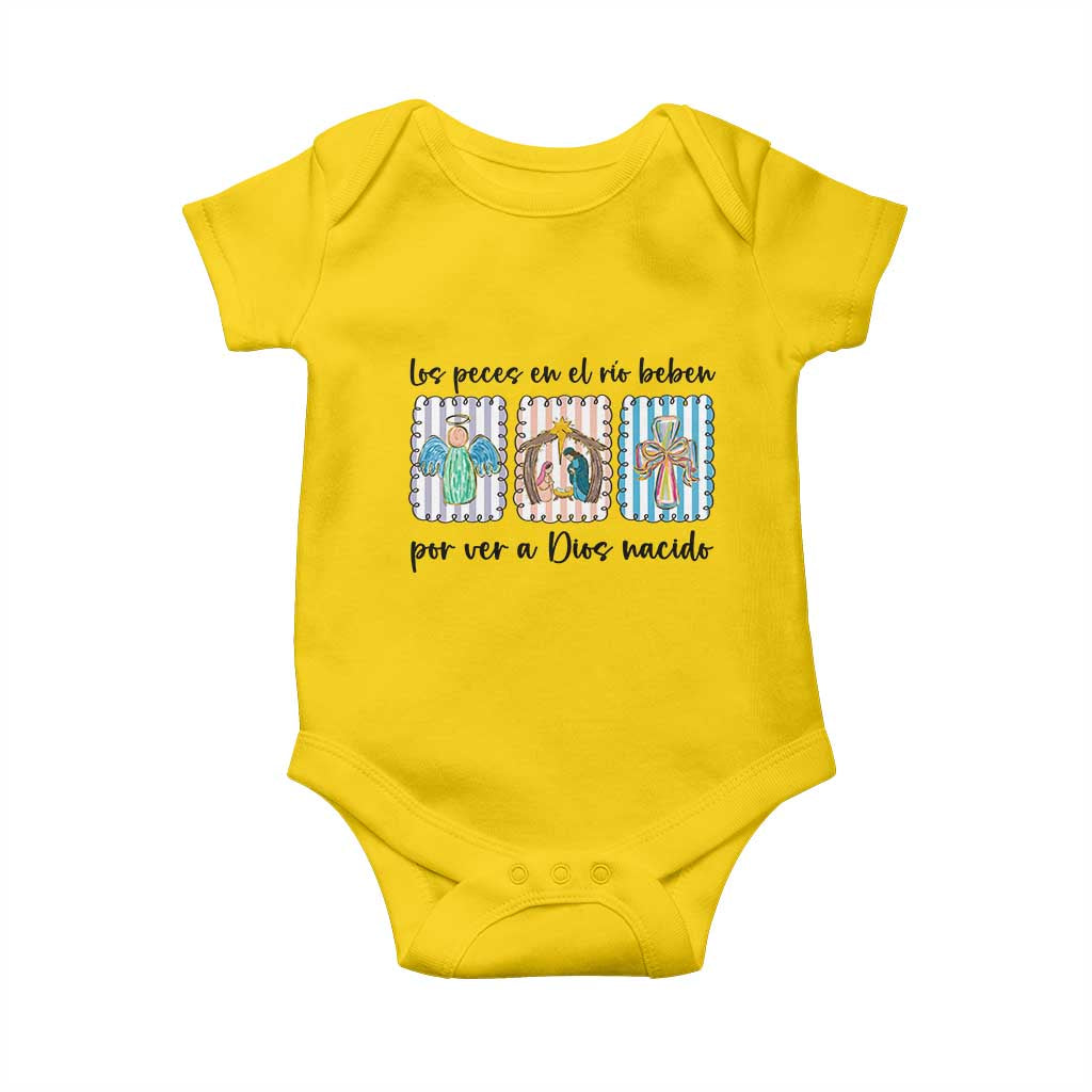 Nativity Scene Christian Christmas Baby Onesie Feliz Navidad TS14 Daisy Print Your Wear