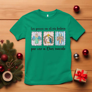 Nativity Scene Christian Christmas T Shirt Feliz Navidad TS14 Irish Green Print Your Wear