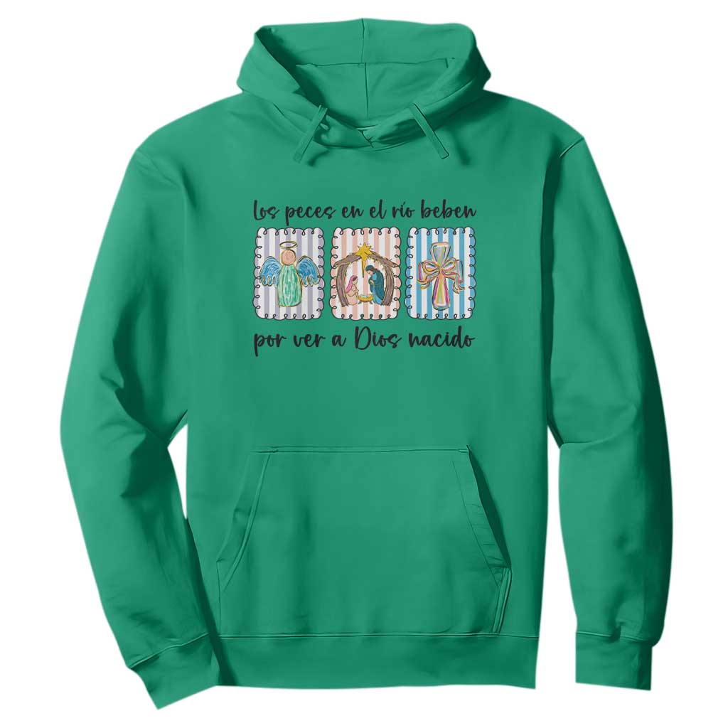 Nativity Scene Christian Christmas Hoodie Feliz Navidad TS14 Irish Green Print Your Wear
